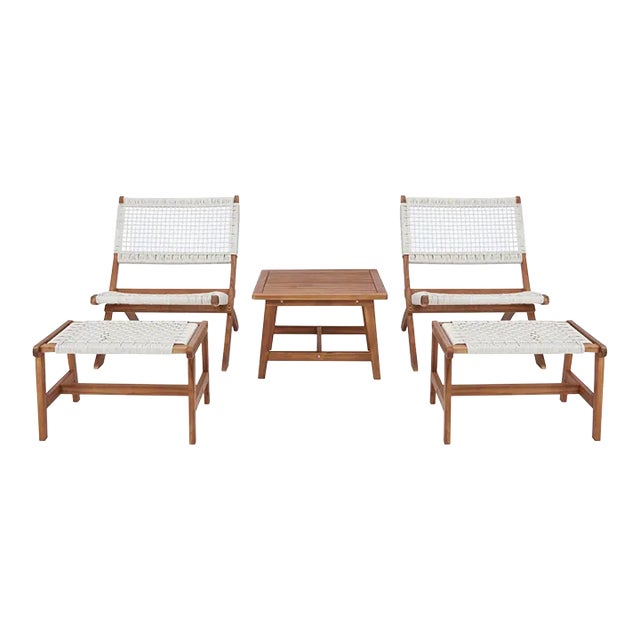 Casella 5 Piece Living Set - Natural/White For Sale