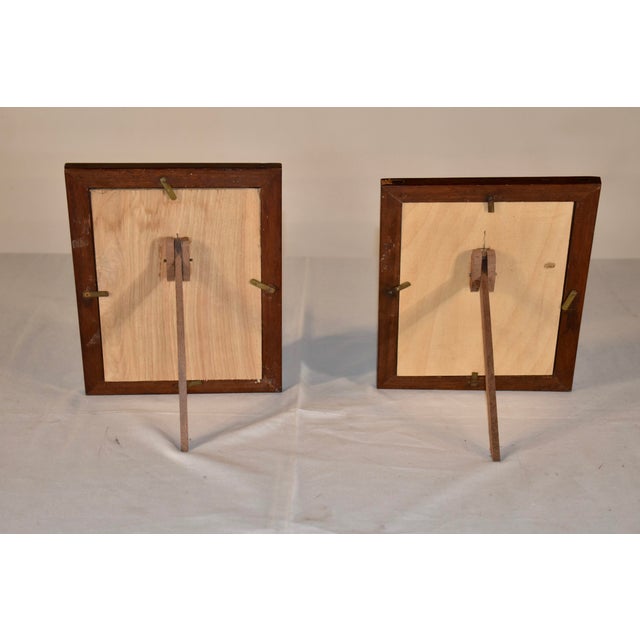 Brown Pair of 19th Century Rosewood Picture Frames With Bone Inlay For Sale - Image 8 of 8