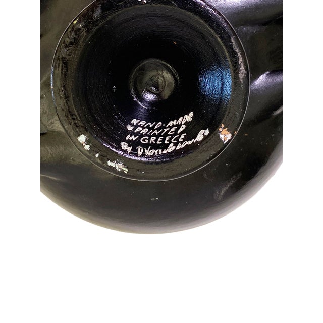 Mid 20th Century Mid 20th Century Greek Pottery Kylix Depicting a Winged God For Sale - Image 5 of 6