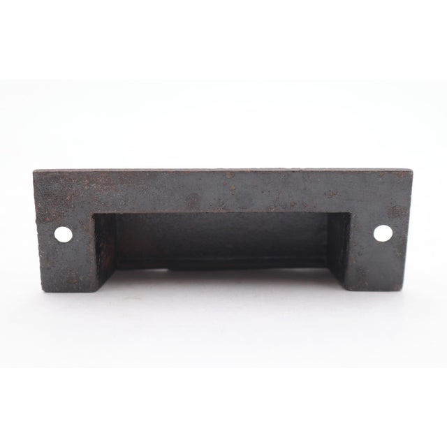 Pair of Antique Eastlake 3.5 In. Cast Iron Bin Pulls For Sale - Image 6 of 6