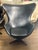 Egg chair in very good condition. Black leather This piece has an attribution mark, I am sure that it is completely...