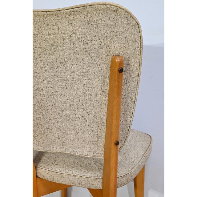 Vintage Beech and Faux Leather Chairs, 1960, Set of 8 For Sale - Image 14 of 18