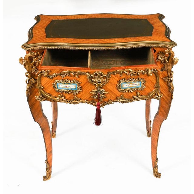 Antique French Ormolu Bureau Plat Desk after Linke, 19th Century For Sale - Image 16 of 18