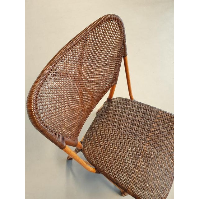 Brown Dining Chair by Yuzuru Yamakawa, Japan For Sale - Image 8 of 14