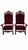 Early 20th Century Antique French Regency Style Ornate Caved Walnut Throne Chairs Newly Reupholstered in a Burgundy Mohair - Pair For Sale - Image 5 of 7