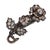 Late 19th Century Victorian Old Mine Cut Diamond Flower Silver Gold Brooch For Sale - Image 4 of 7