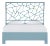 Tiffany Standard Bed Queen, Pool Blue For Sale