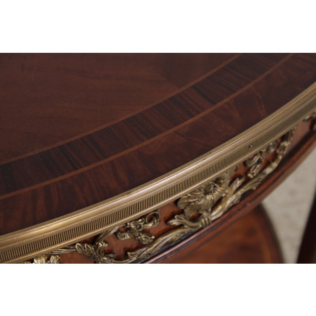 Theodore Alexander 2 Tier Rams Head Demilune Console For Sale - Image 11 of 18