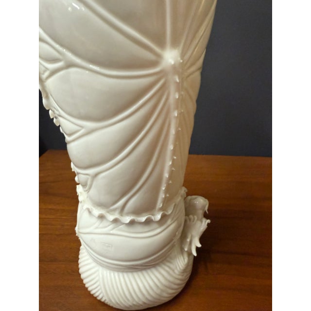 Vintage Chinese Porcelain Blanc De Chine Dragon Vase For Sale - Image 9 of 12