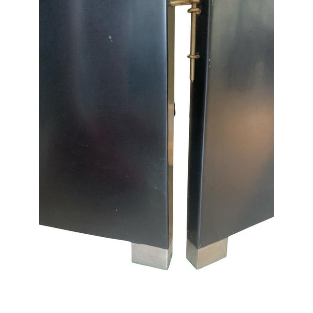 Contemporary Vintage McGuire Black Lacquered Screen / Room Divider For Sale - Image 3 of 8