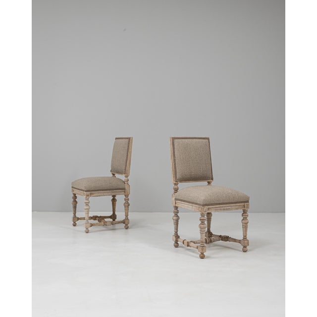 French 1900s French Louis XVI Upholstered Chairs - A Pair For Sale - Image 3 of 18