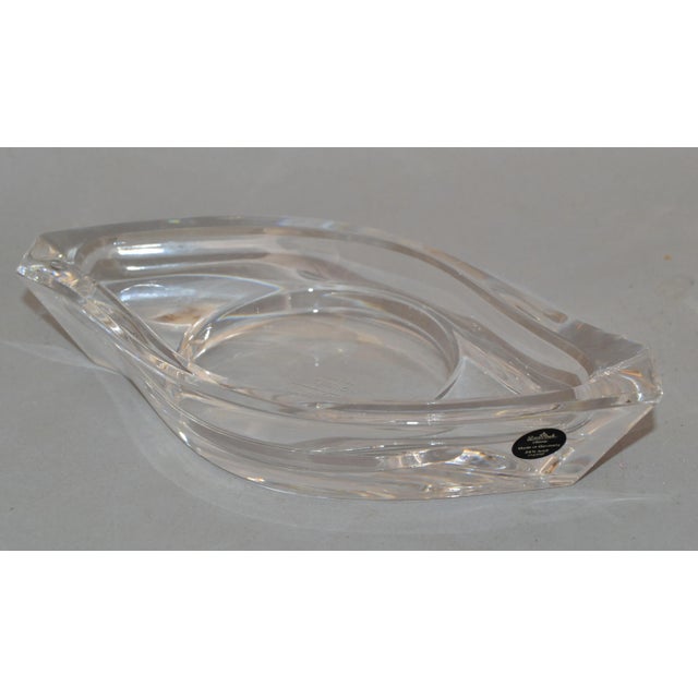 Glass Classic Rosenthal Horizon Lead Crystal Glass Candle Holder Catchall Vide Poche For Sale - Image 7 of 13