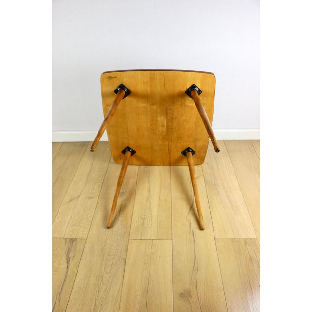 Wood Polish Square Coffee Table, 1970s For Sale - Image 7 of 8