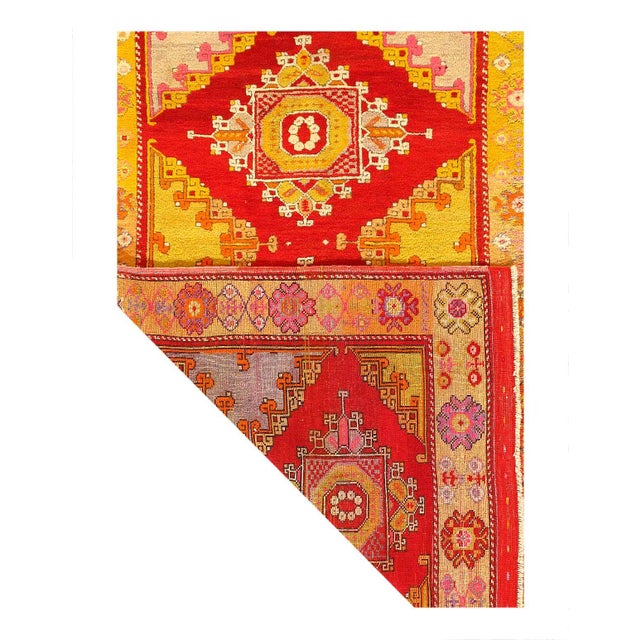 Traditional Pasargad DC Antique Turkish Oushak Runner Rug For Sale - Image 3 of 3