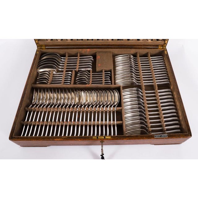 Vintage Silver Plate Cutlery Set from Mappin & Webb, Set of 93 For Sale - Image 13 of 17
