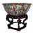 Early 20th Century Chinese Export Famille Rose Porcelain Mandarin Punch Bowl With Stand For Sale