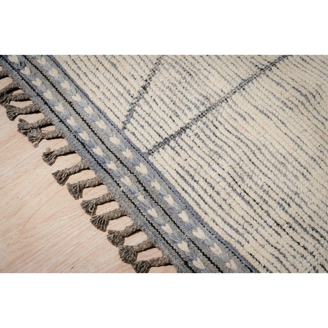 Tribal Marrakech Beige Whisper Hand-Knotted Wool Rug Carpet, Soft Geometric Design For Sale - Image 3 of 9