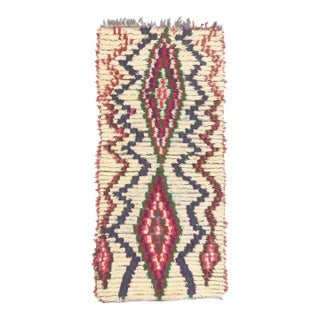 Vintage Azilal Boucherouite Moroccan Rug, 02'11 X 06'04 For Sale