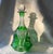 Mid 19th Century Large Antique German Emerald Green Cut-to-Clear Crystal Decanter For Sale - Image 9 of 18