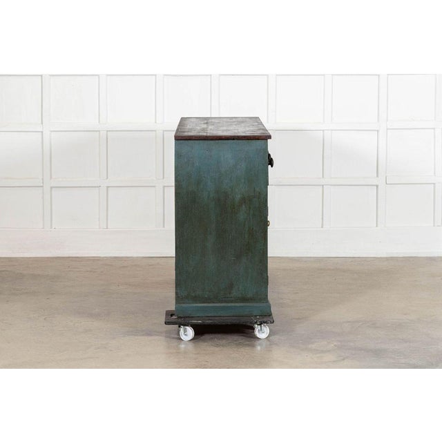 Green English Painted Pine Dresser Base, 1880s For Sale - Image 8 of 18