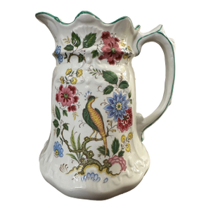 Vintage Mid 20th Century James Kent Ltd. Old Foley Flowers & Bird Milk Pitcher