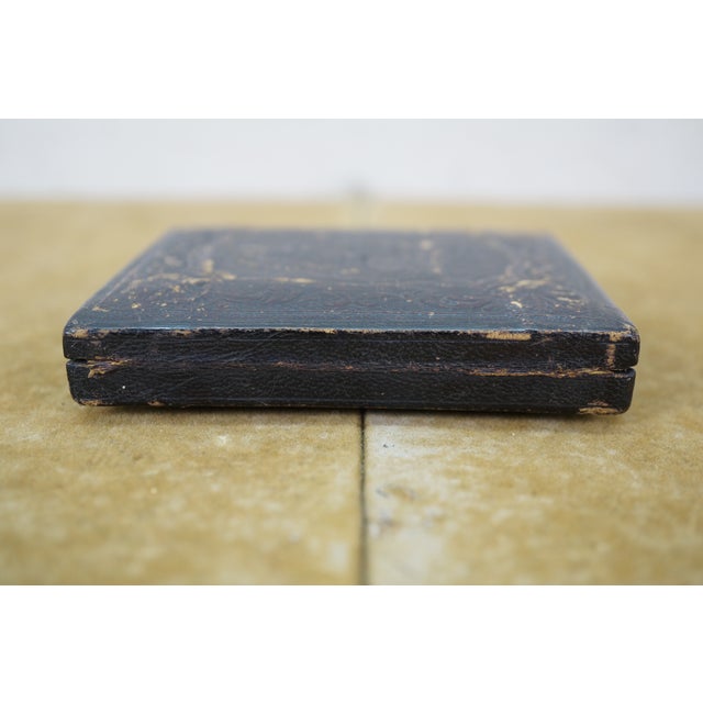 Antique 19th Century Daguerreotype Leather Picture Photo Frame 3.75" For Sale - Image 6 of 13