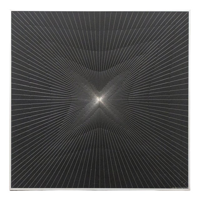 Peck Blenda, Geometric Composition, Work on Aluminum Panel, 1970s For Sale