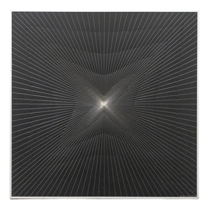 Peck Blenda, Geometric Composition, Work on Aluminum Panel, 1970s