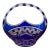 Vintage Limited Edition Cobalt Blue Cut to Clear Bohemian Crystal Centerpiece Basket For Sale