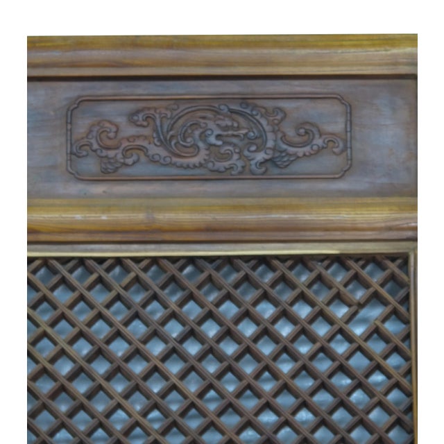 Pair of Lattice Screen Door Panel For Sale In Greensboro - Image 6 of 13
