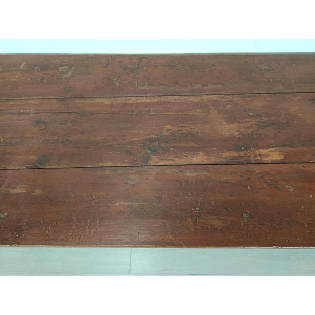 Rustic Burgundy Patinated Console Table For Sale - Image 15 of 18