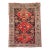 Antique Caucasian Sage Green Border Charcoal Black Field Rug 3.11 x 5.8 For Sale