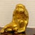 French gilt bronze sculpture of seated monkeys, nicely detailed, two expressive sitting primates, attached to an oval...