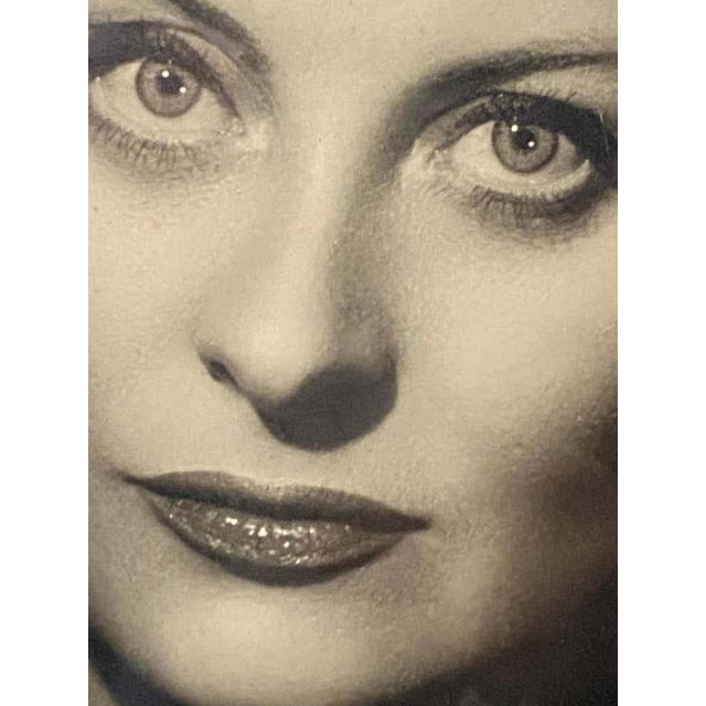 Modern Vintage Photograph of Michele Morgan on Silver Paper by Teddy Piaz's For Sale - Image 3 of 5