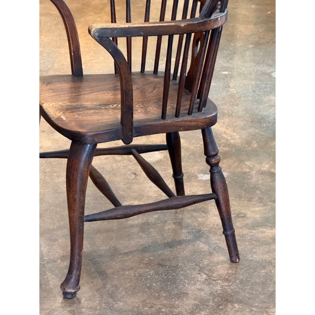 Set of Seven English Wheelback Windsor Chairs For Sale - Image 11 of 12