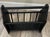 Vintage Mid 20th Century Primitive Americana Style Black Wood Magazine Rack For Sale - Image 10 of 10