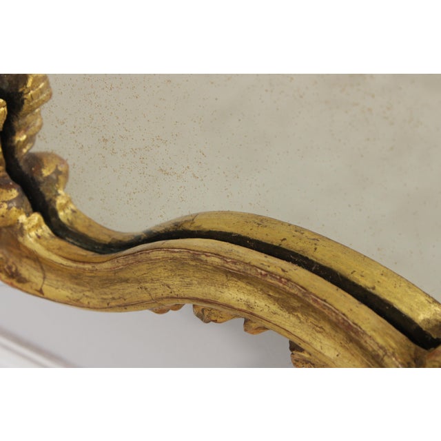 Gold Friedman Brothers Attributed 3 Panel Gold Frame Mirror For Sale - Image 8 of 16