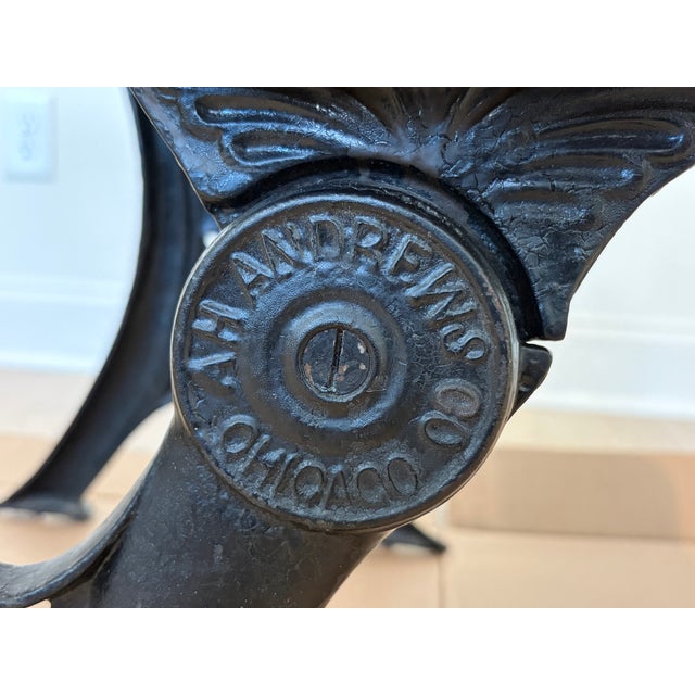 This antique Chicago Cast Iron & Wood School Desk is a classic example of late 19th to early 20th century American...