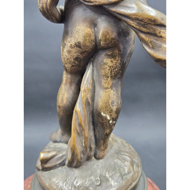 Late 20th Century Vintage French Bronze Sculpture of Psyche by Auguste Moreau For Sale - Image 11 of 12