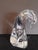 Stunning Daum Crystal Swan figurine. Heavy crystal, measures 4.25" wide x 3" deep x 7" in height. Signed at the bottom,...