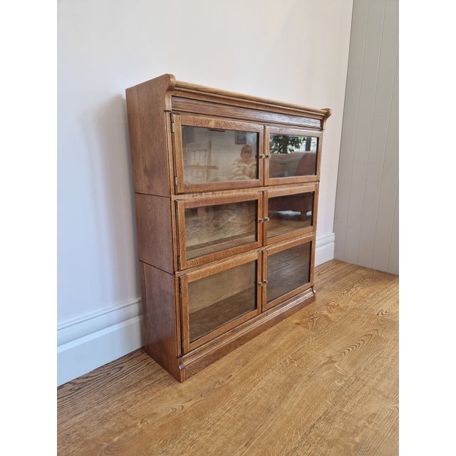 Vintage Minty Limited Oak Barrister Bookcase, 1930s For Sale - Image 9 of 14