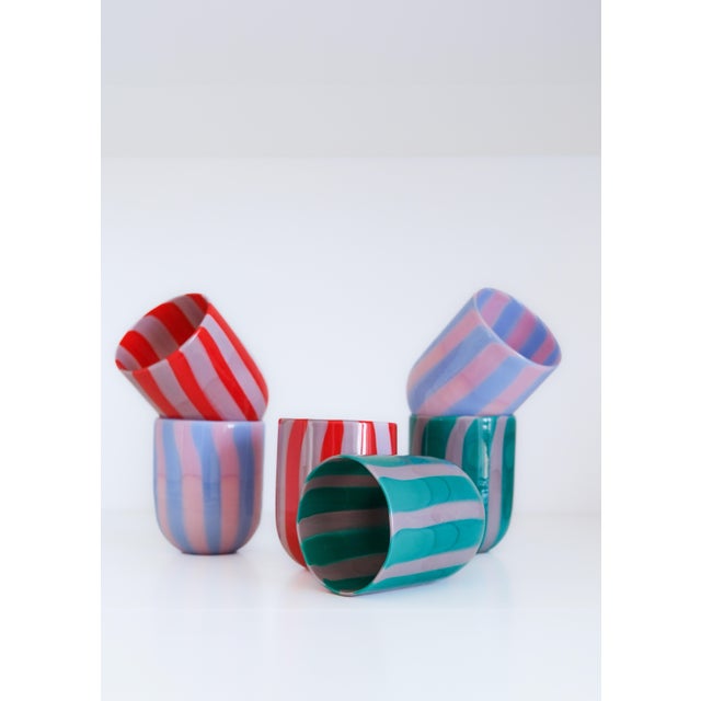 Early 21st Century Murano Glasses by Mariana Iskra for Ribes Studio, Set of 6 For Sale - Image 5 of 15