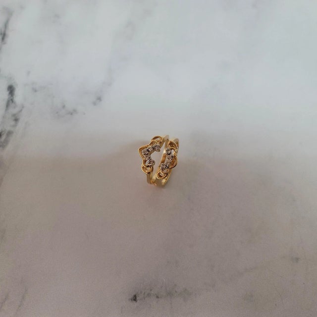 Vintage Style Diamond Ring Enhancer, Size 8 For Sale - Image 4 of 5