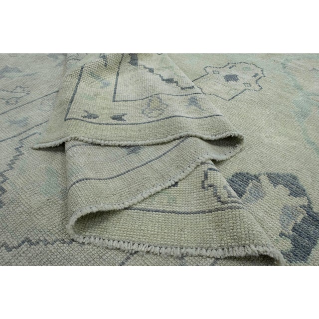 Gray Oushak Rug 12'8" x 15'3" #17848 For Sale - Image 8 of 8