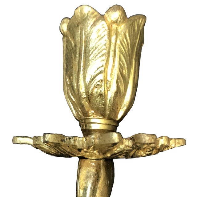 Metal Vintage Wall Lights in Gilded Bronze, 1920s, Set of 2 For Sale - Image 7 of 11