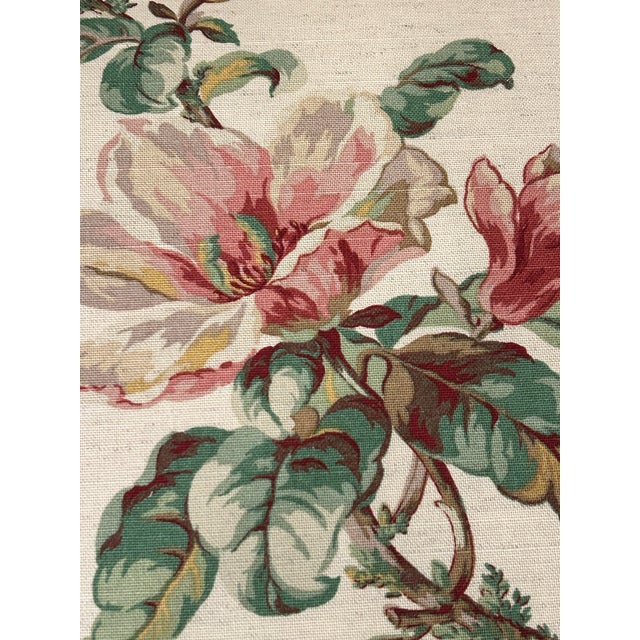 Off-white Mid 20th Century Louis XV Armchair Fauteuil Upholstered in Raymond Waites Magnolia Linen Fabric For Sale - Image 8 of 11