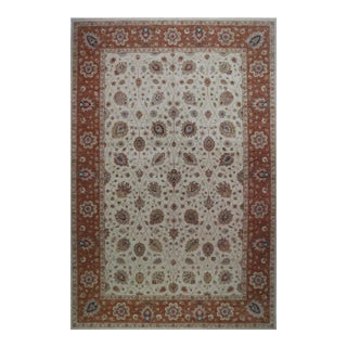 12x18 Handwoven Indian Agra Area Rug - 108164 For Sale