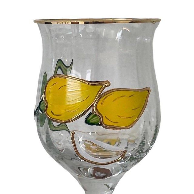 Hand-Painted Tiffany Series Wine Glasses by Paul Nagel, Germany, Set of 6 For Sale - Image 5 of 9
