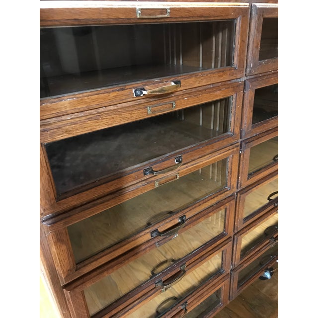 Vintage Oak Wood Shop Haberdashery Storage Cabinet Chairish
