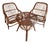 Vintage Rattan Lounge Set, France, 1940s, Set of 3 For Sale